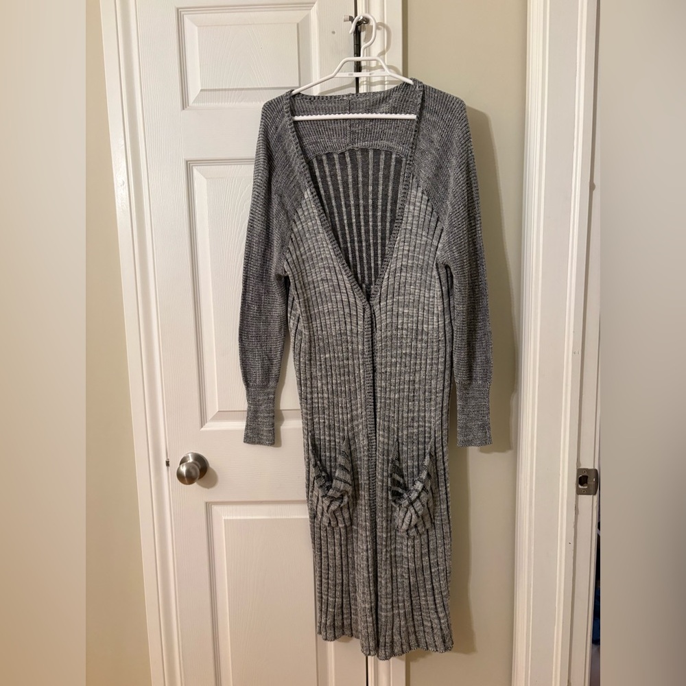 Free People Shadow Stripe Long Cardigan Duster - Picture 6 of 6